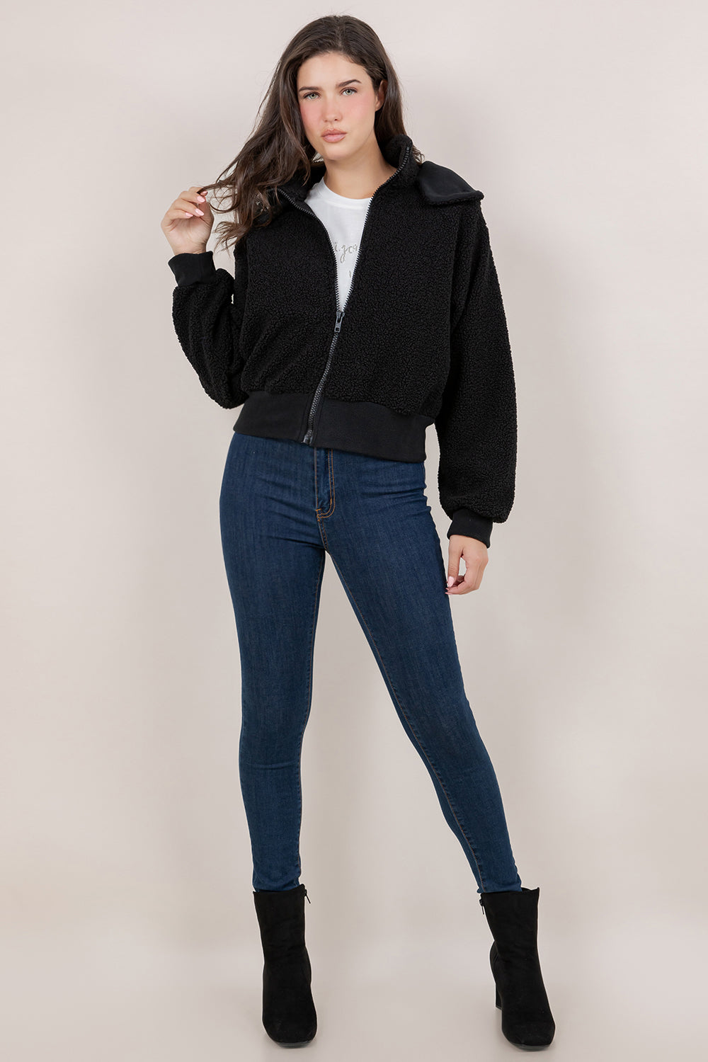 L/SLV HOODED BOMBER JACKET T12605-320