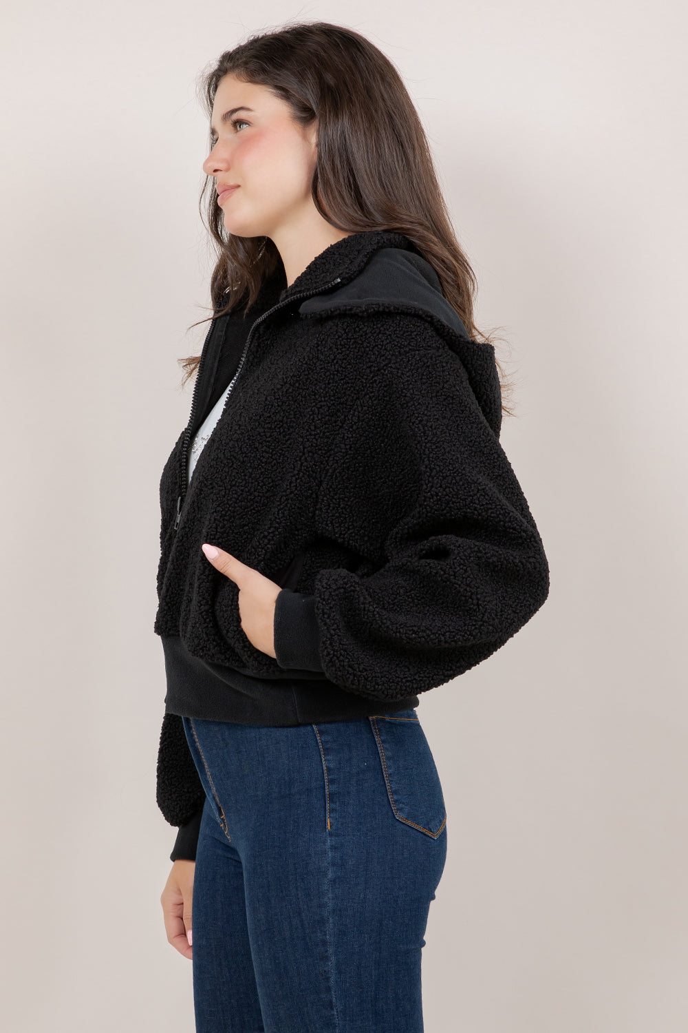 L/SLV HOODED BOMBER JACKET T12605-320