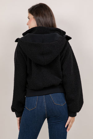 L/SLV HOODED BOMBER JACKET T12605-320