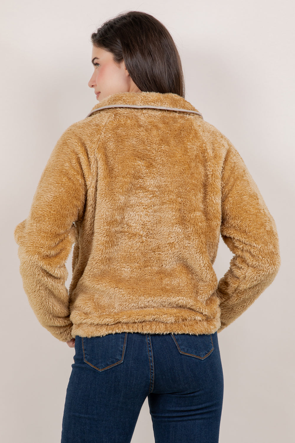 L/SLV RAGLAN SHERPA PULLOVER T12607-0285