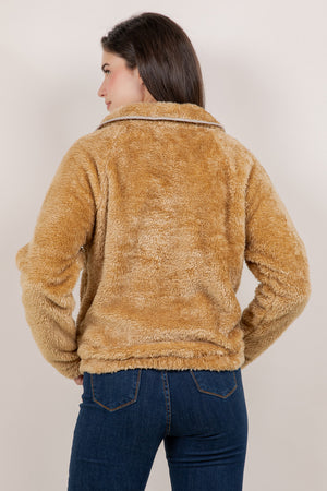 L/SLV RAGLAN SHERPA PULLOVER T12607-0285