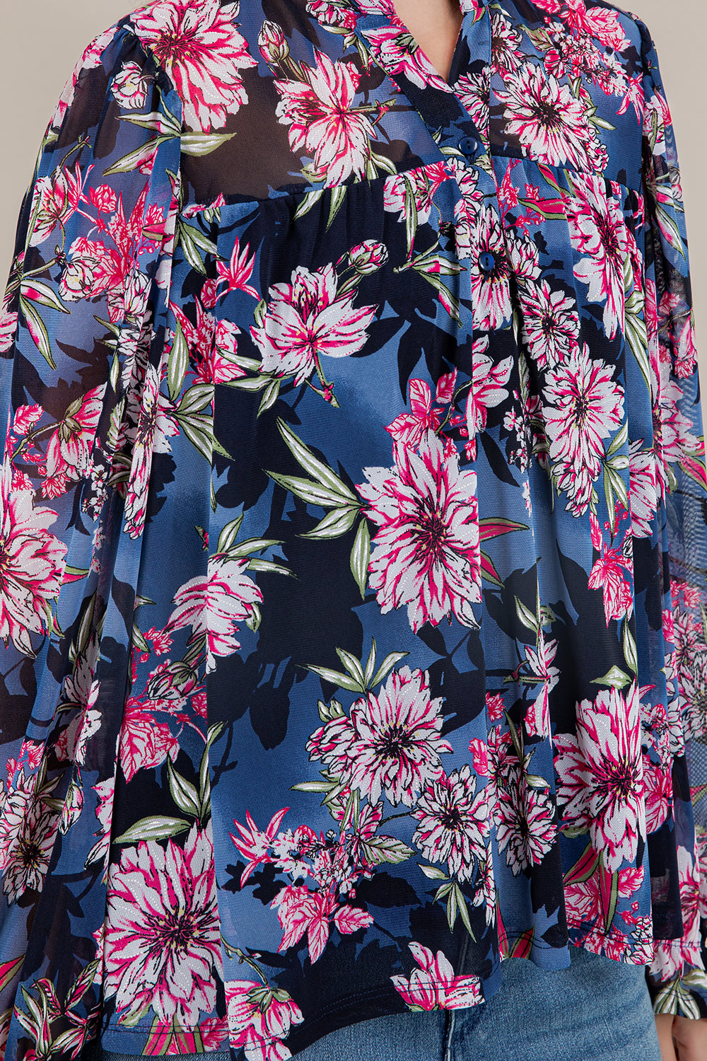 L/SLV PEASANT BLOUSE T12649-21502