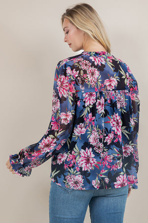 L/SLV PEASANT BLOUSE T12649-21502