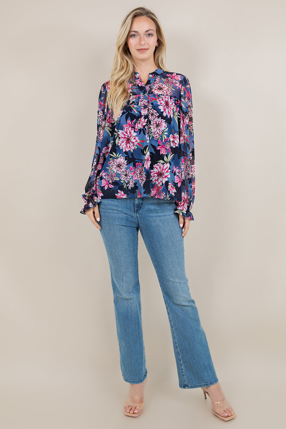 L/SLV PEASANT BLOUSE T12649-21502