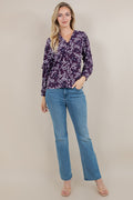 3/4 SLV RAGLAN RUFFLE BLOUSE T12656-A1437