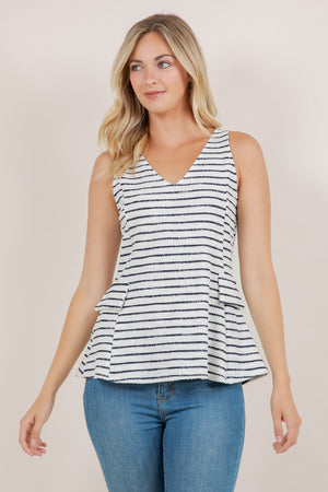 S/LESS V-NECK PEPLUM TOP T12661-0218
