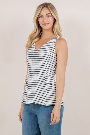 S/LESS V-NECK PEPLUM TOP T12661-0218