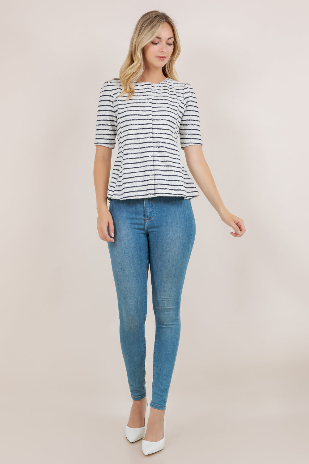 S/SLV FIT & FLARE PRINCESS TOP T12708-0218