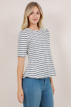 S/SLV FIT & FLARE PRINCESS TOP T12708-0218