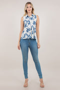 S/LESS COLLARED PLEATED TOP T12735-8369A
