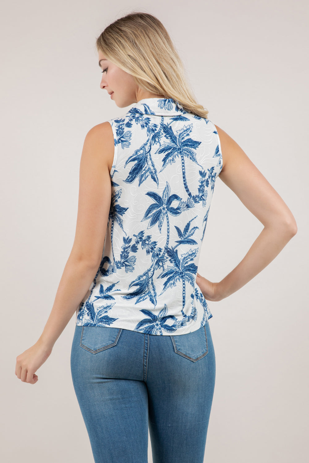 S/LESS COLLARED PLEATED TOP T12735-8369A