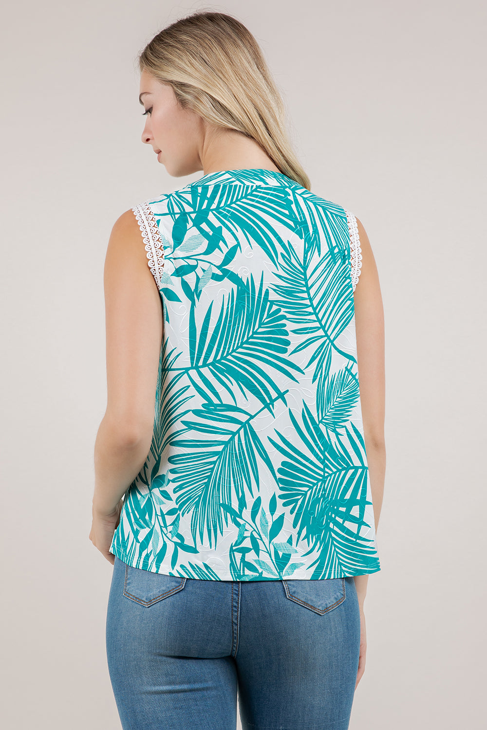 S/LESS SCALLOP LACE BUTTONED TOP T12736-A5961