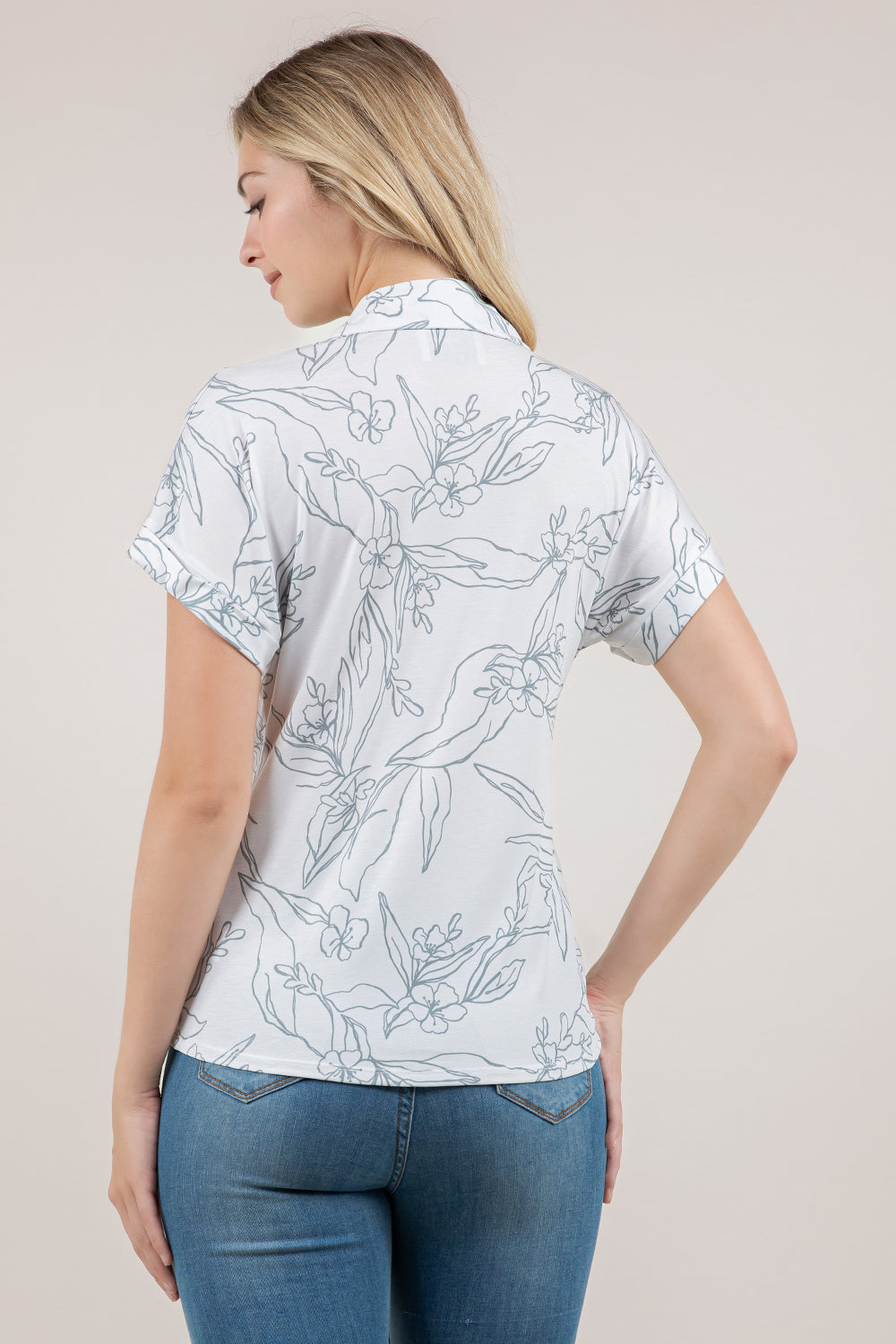 S/SLV DOLMAN KNOT FRONT BLOUSE T12744-110691