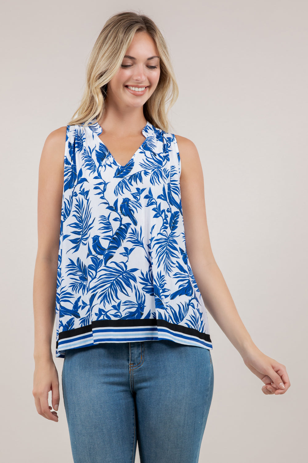 S/LESS V NECK PLEATED TOP T12747-787011