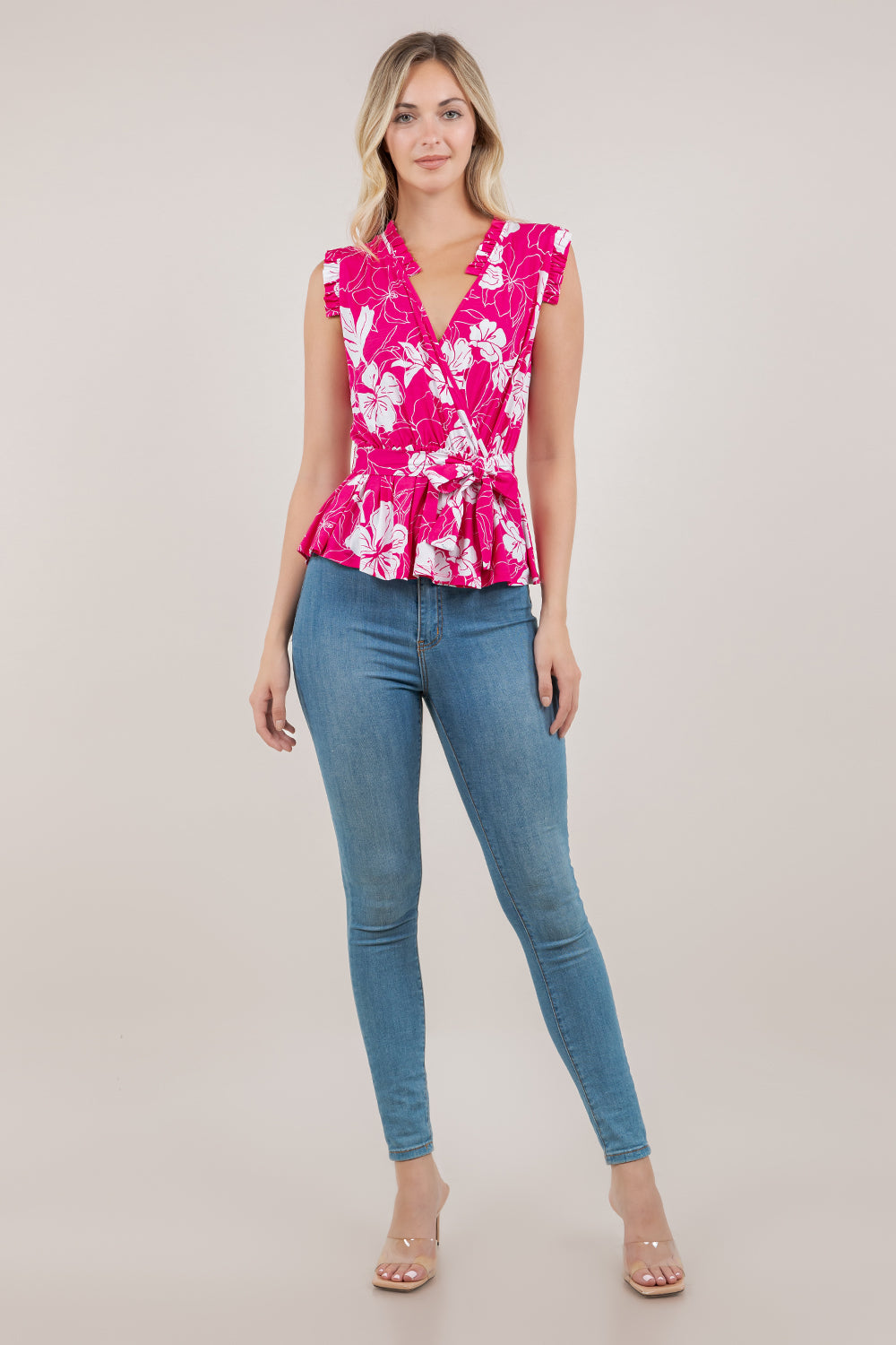 S/LESS RUFFLE SURPLICE TOP T12751-1898