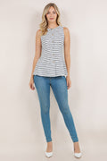 S/LESS BUTTONED PEPLUM TOP T12752-0218