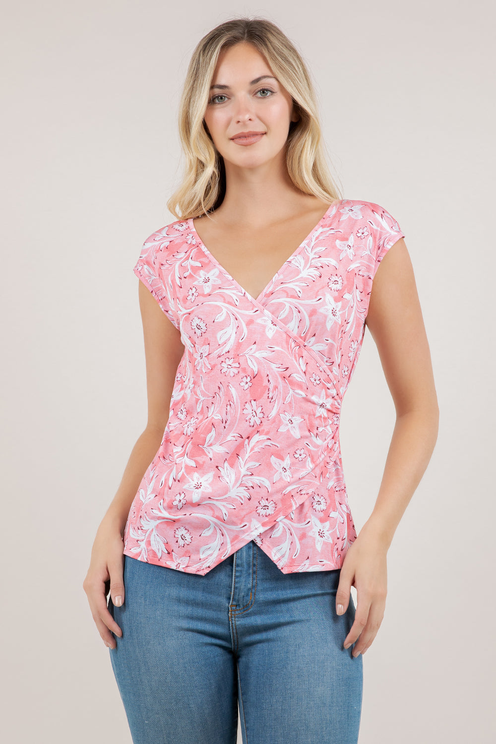 S/SLV V NECK SURPLICE TOP T12757-2506010