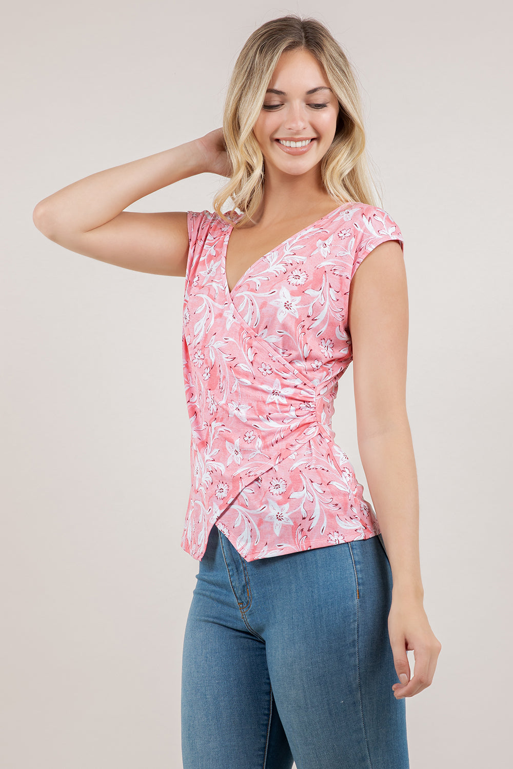 S/SLV V NECK SURPLICE TOP T12757-2506010