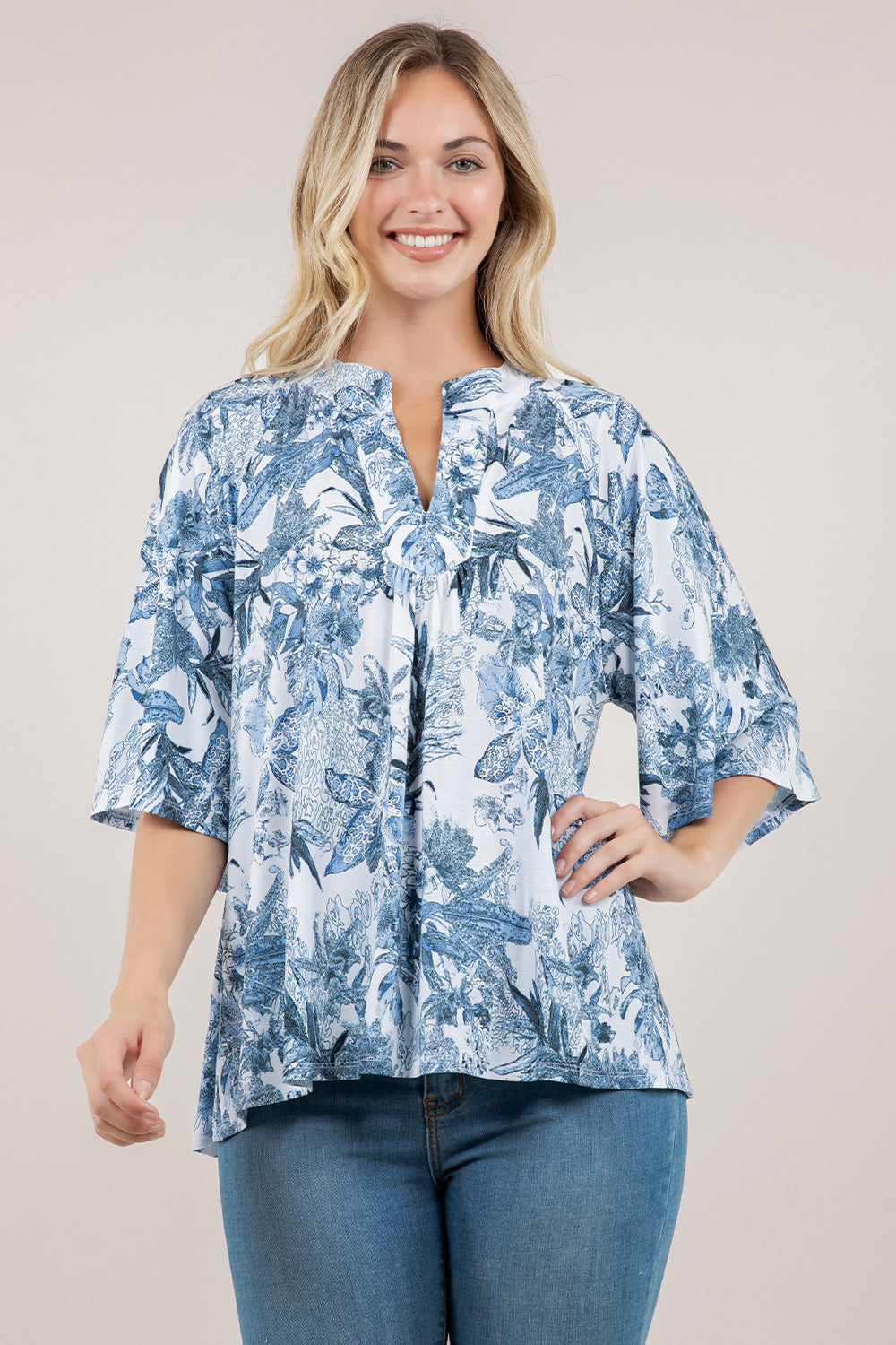 S/SLV RAGLAN FLUTTER SLEEVE TOP T12780-8315
