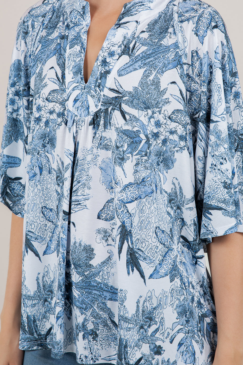 S/SLV RAGLAN FLUTTER SLEEVE TOP T12780-8315