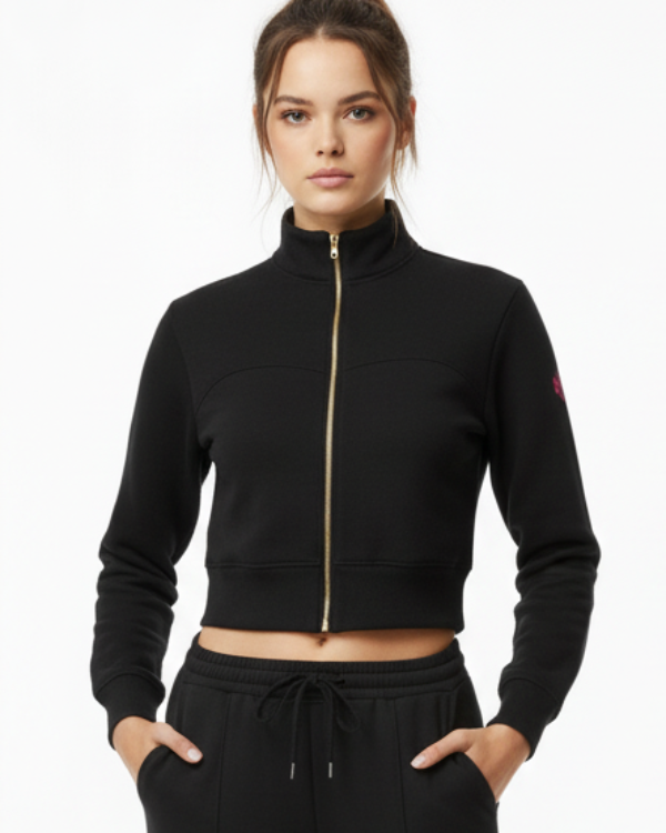 Zip Up Fleece Track Jacket