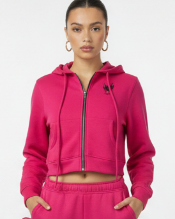 Zip Up Velour-Lined Hoodie
