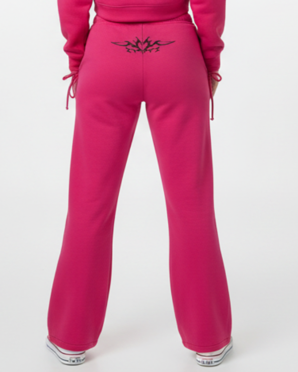 Low Rise Side Tie Flare Sweatpants