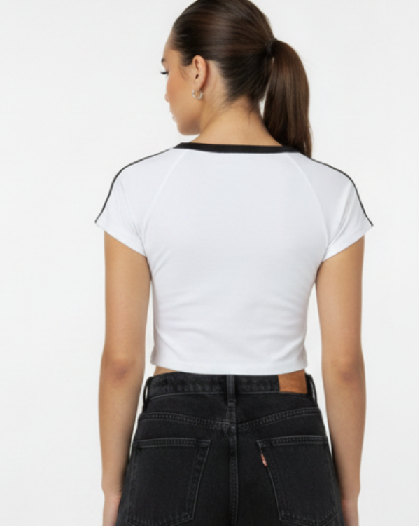 Short Sleeve Raglan V-Neck Top