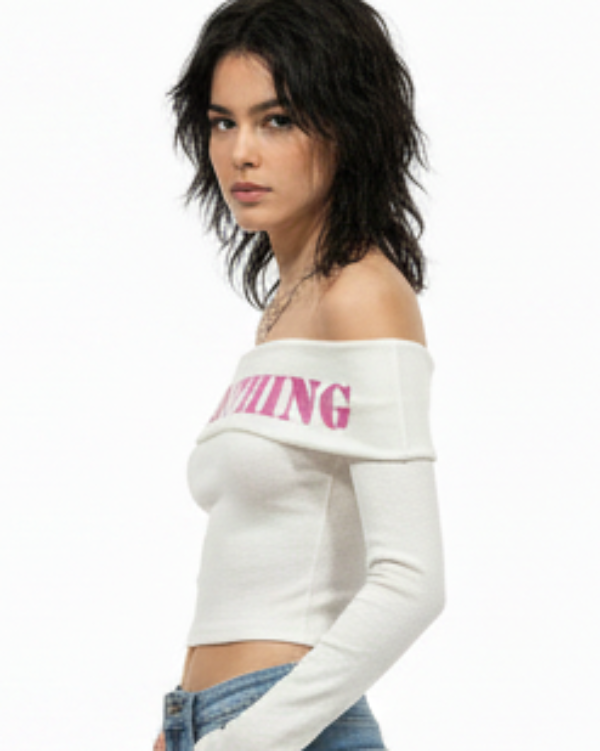 Long Sleeve Off the Shoulder Top