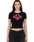 Short Sleeve Lace Trim Ruched Top