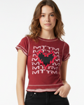 Short Sleeve Layered Contrast Tee