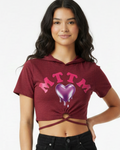 Short Sleeve Keyhole Tie Top
