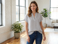 S/SLV BACK BUTTONED DOLMAN TOP T8004-SS-1226