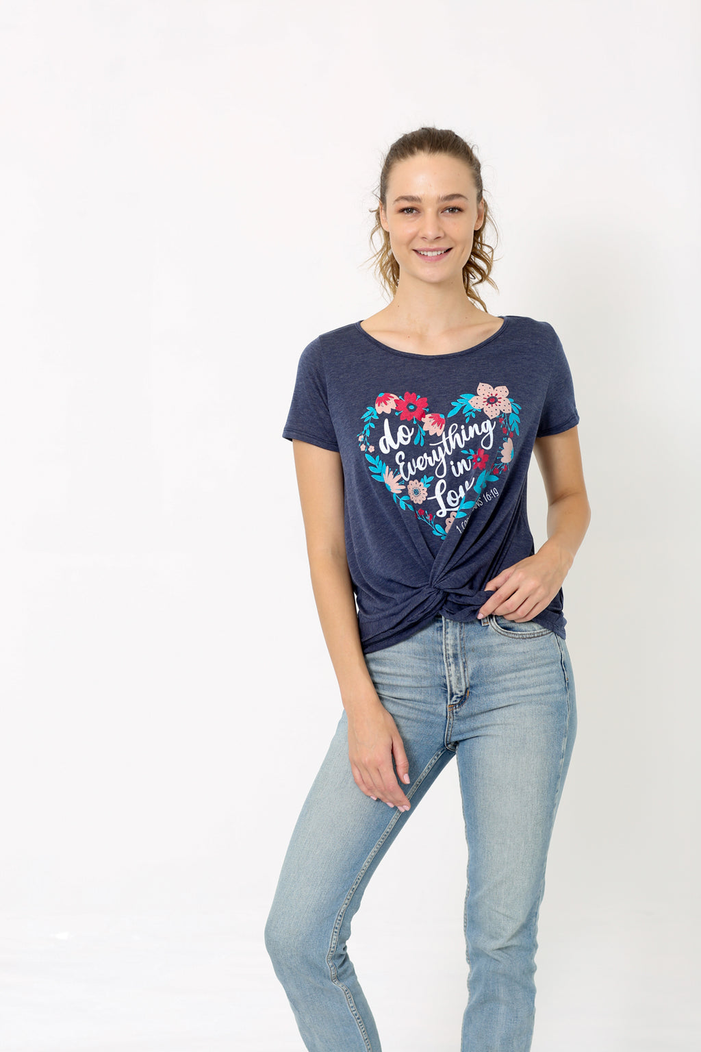 SS ROUND NECK TWIST FRONT - T8382-SS-3571732