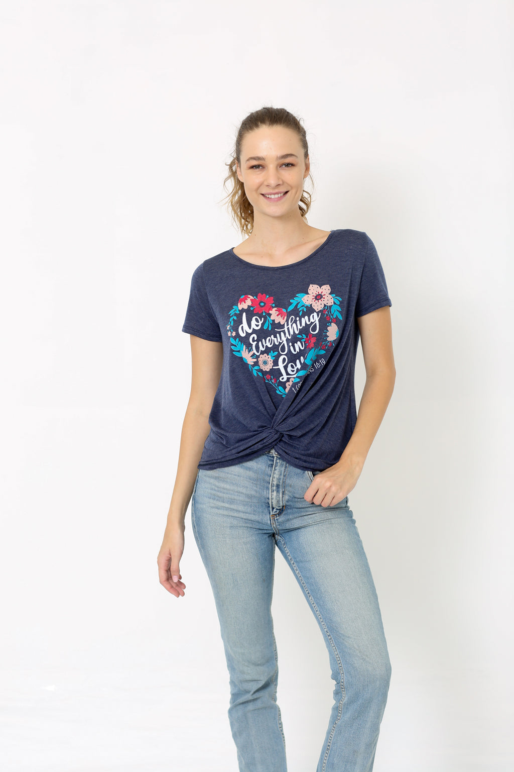 SS ROUND NECK TWIST FRONT - T8382-SS-3571732