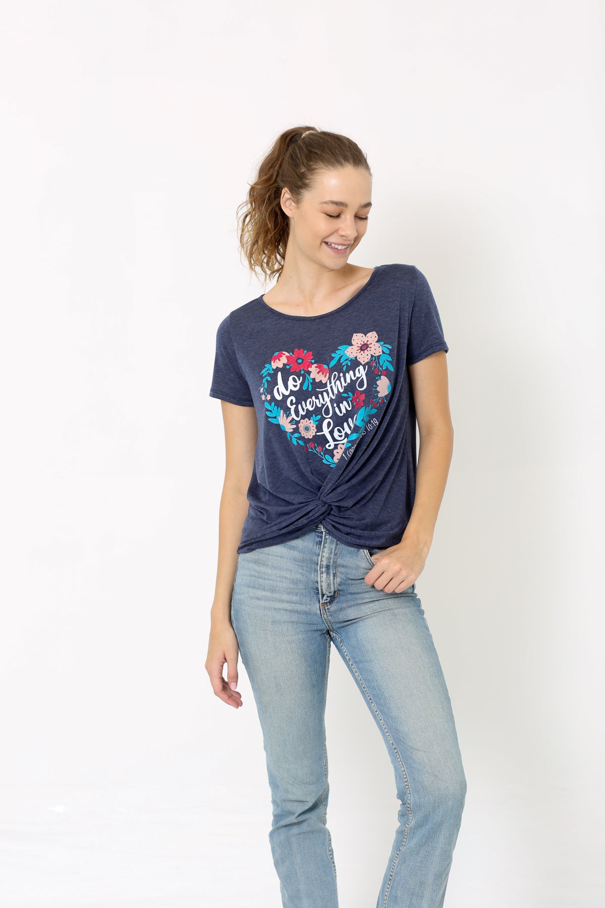 SS ROUND NECK TWIST FRONT - T8382-SS-3571732