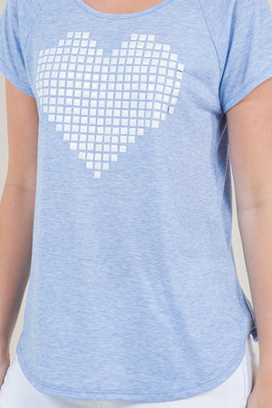 SHORT SLEEVE ROUND NECK TOP - T8382SS-J1036