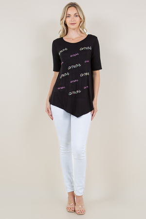 SS SCOOP NECK SELF CROSS BACK POINTED HEM TOP - T9092EL-J23008