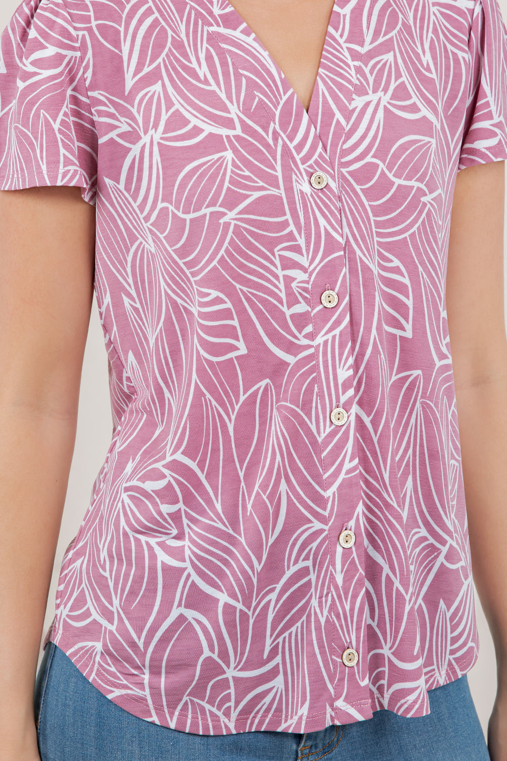 S/SLV BUTTON UP BLOUSE T9380-SS-91490