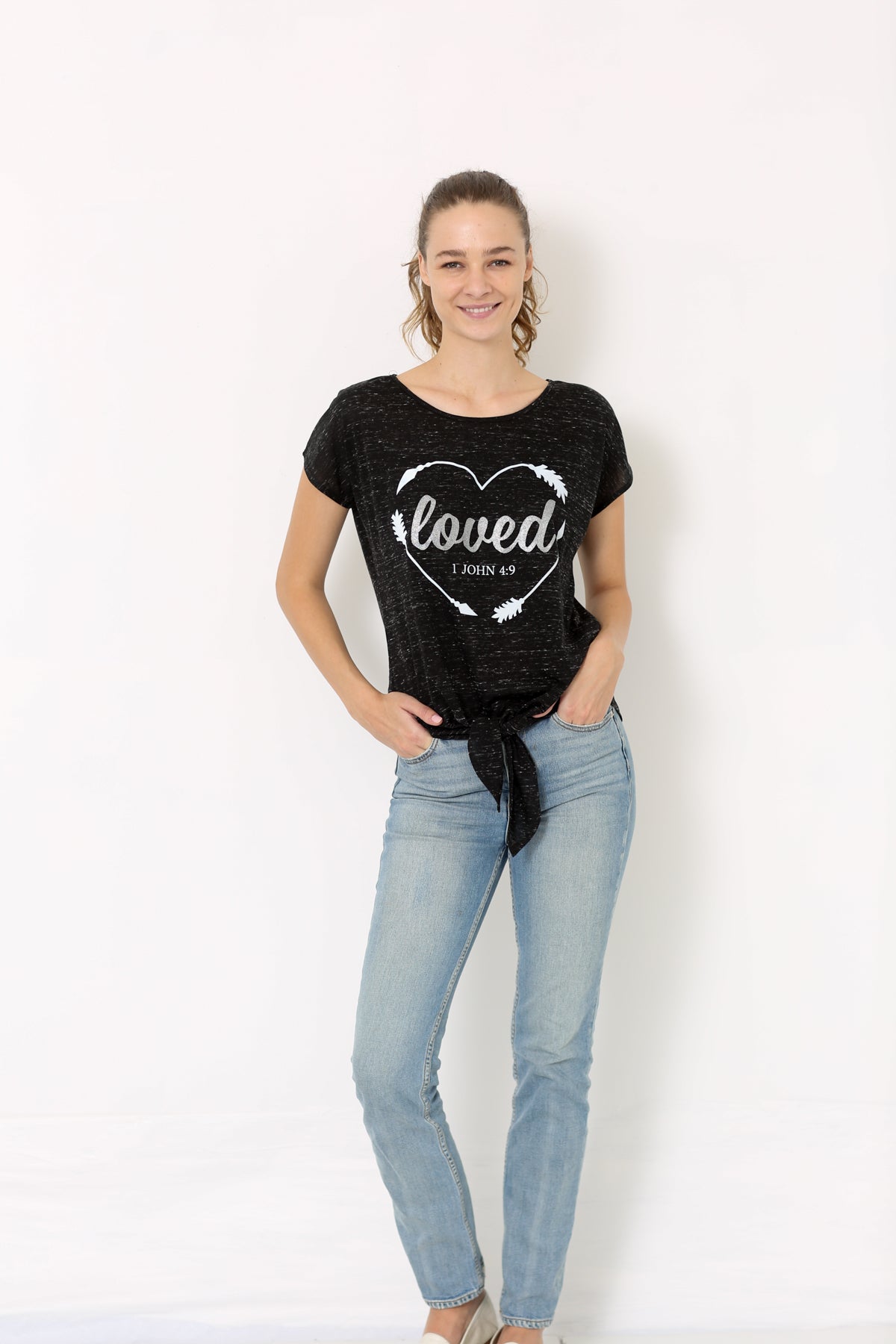 SS DOLMAN FRONT TIE TOP - T9442-3460831