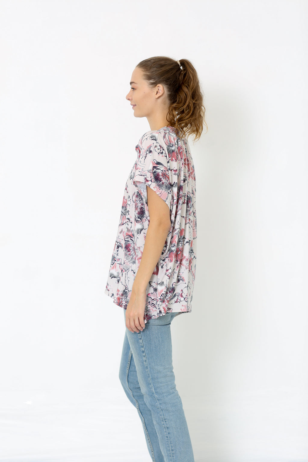 SS OPEN NECK LOOSE TOP - T9737X-55