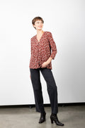 3/4 SLEEVE BUTTON SHIRT TOP T9759-34-JR454645-0