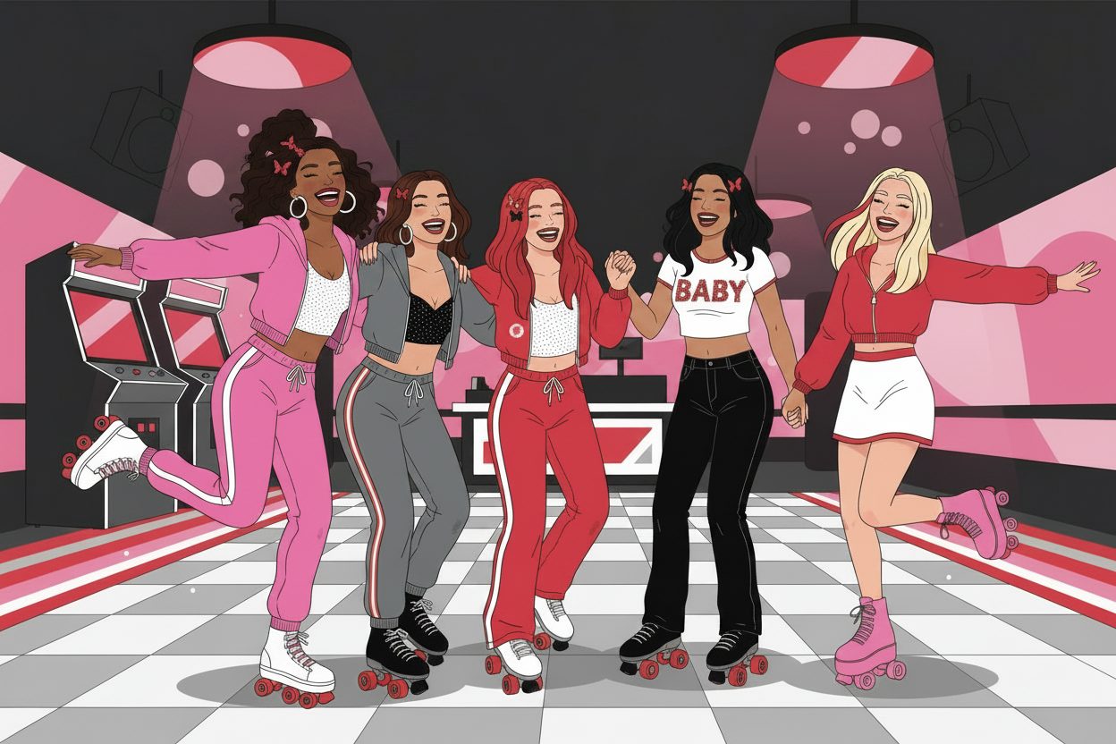 Diverse girls original background and clothes