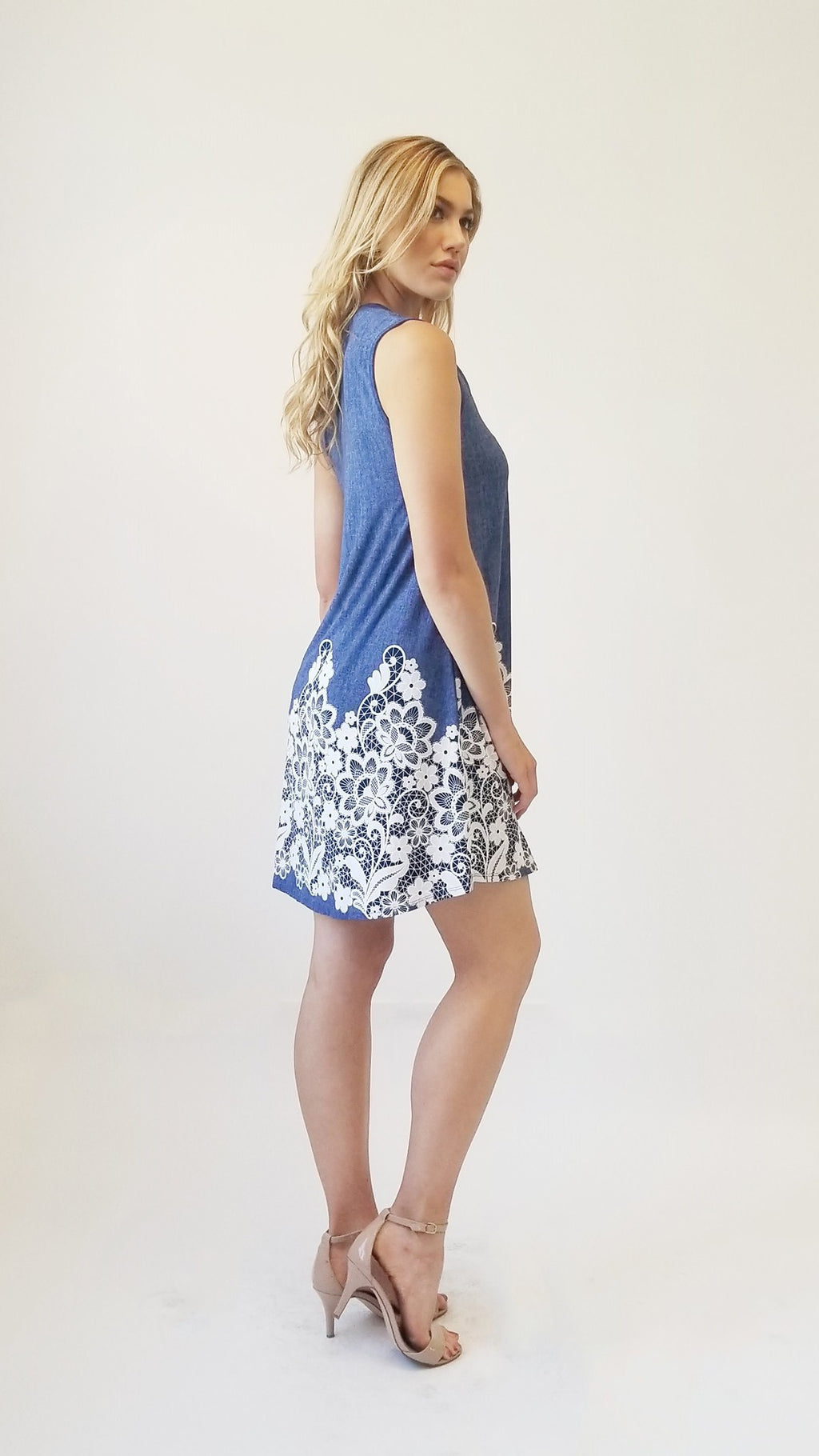 Sleeveless Premium floral puff print