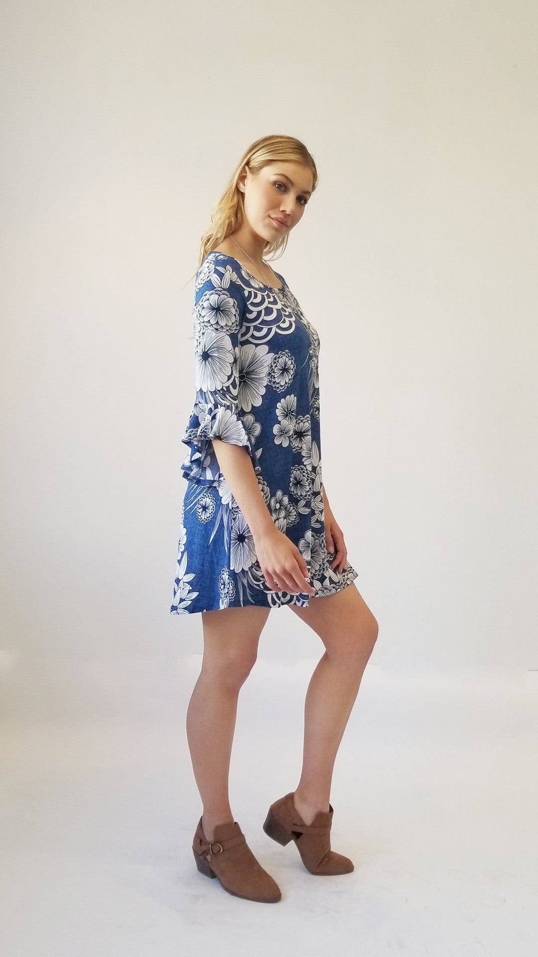 Floral puff print