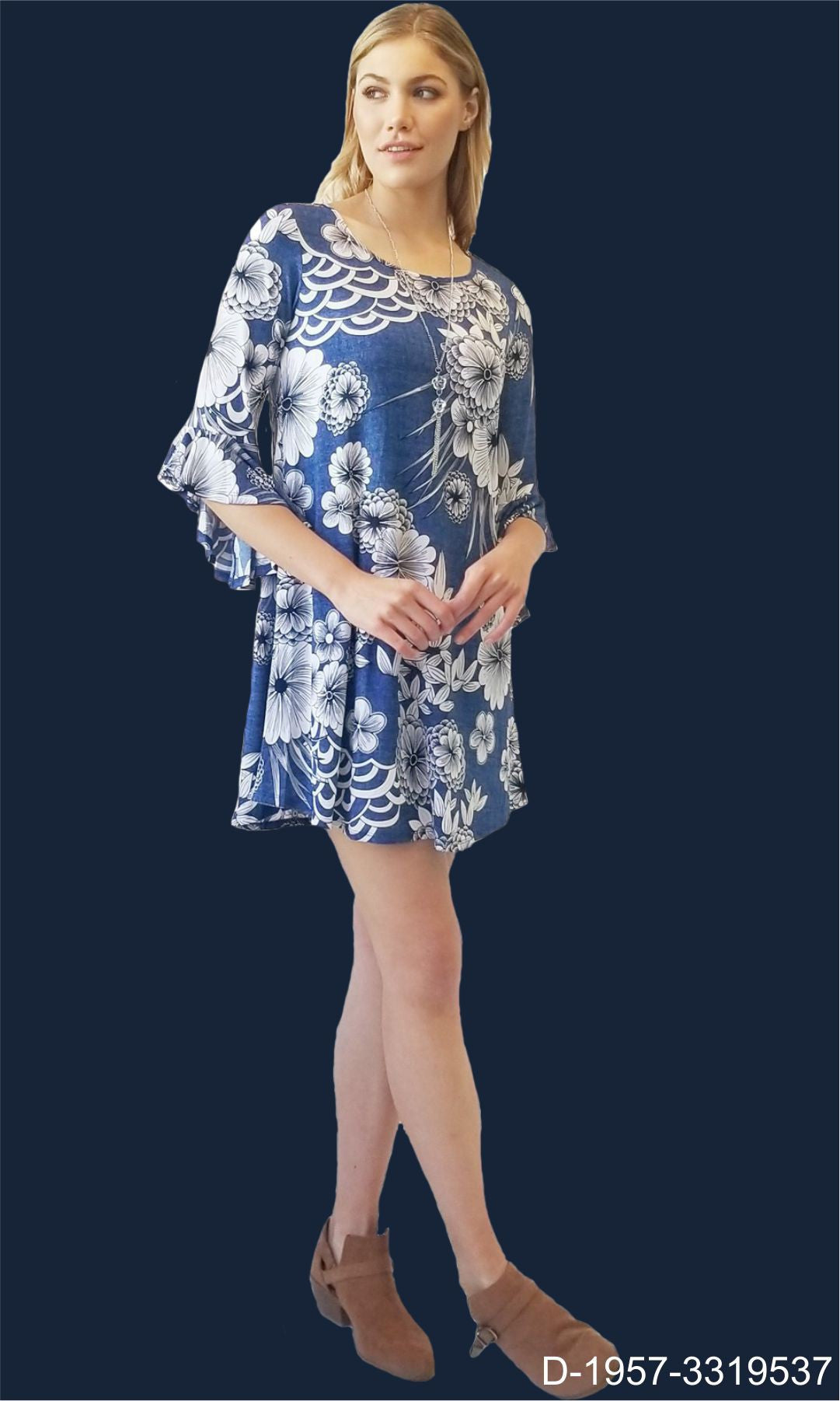 Floral puff print
