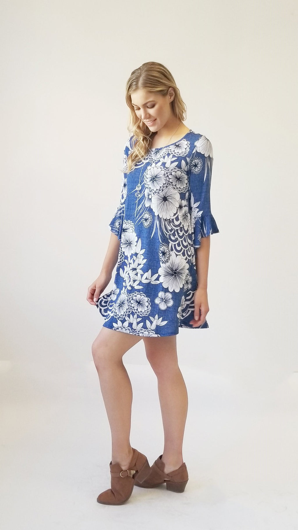 Floral puff print