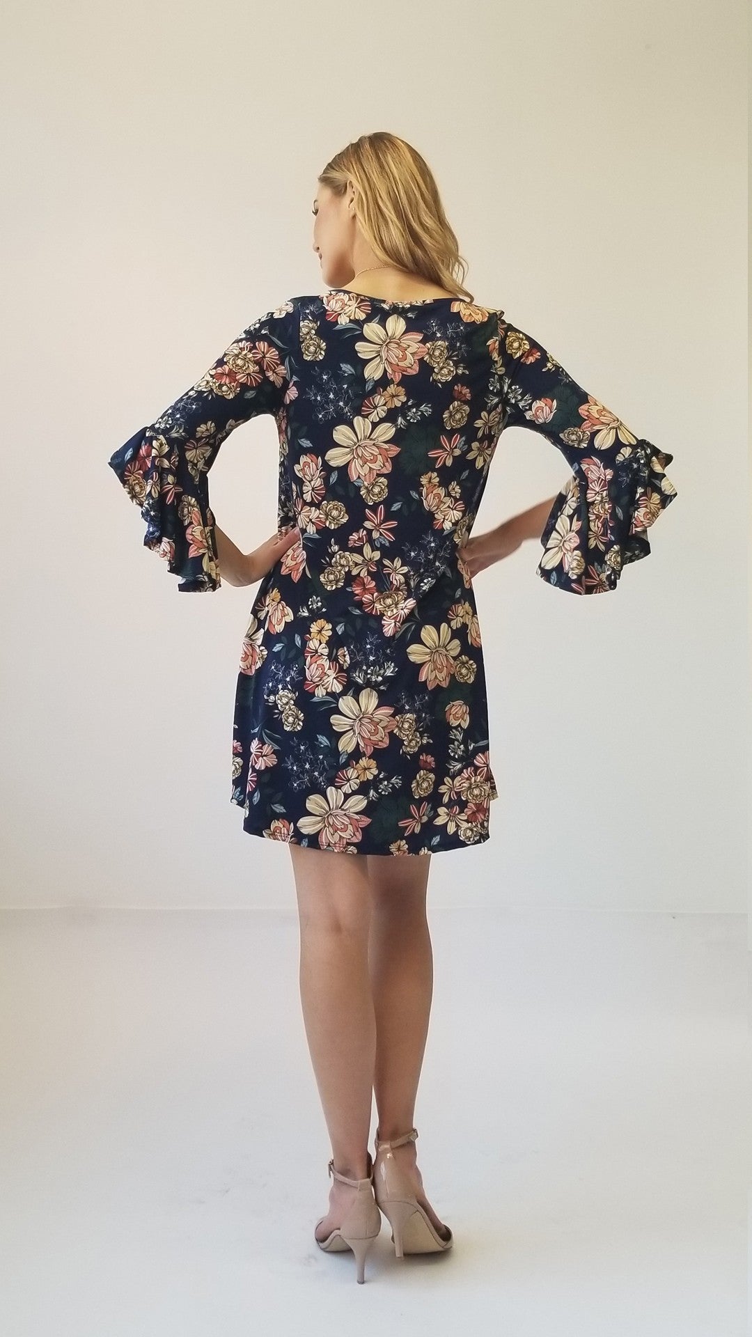 Floral puff print