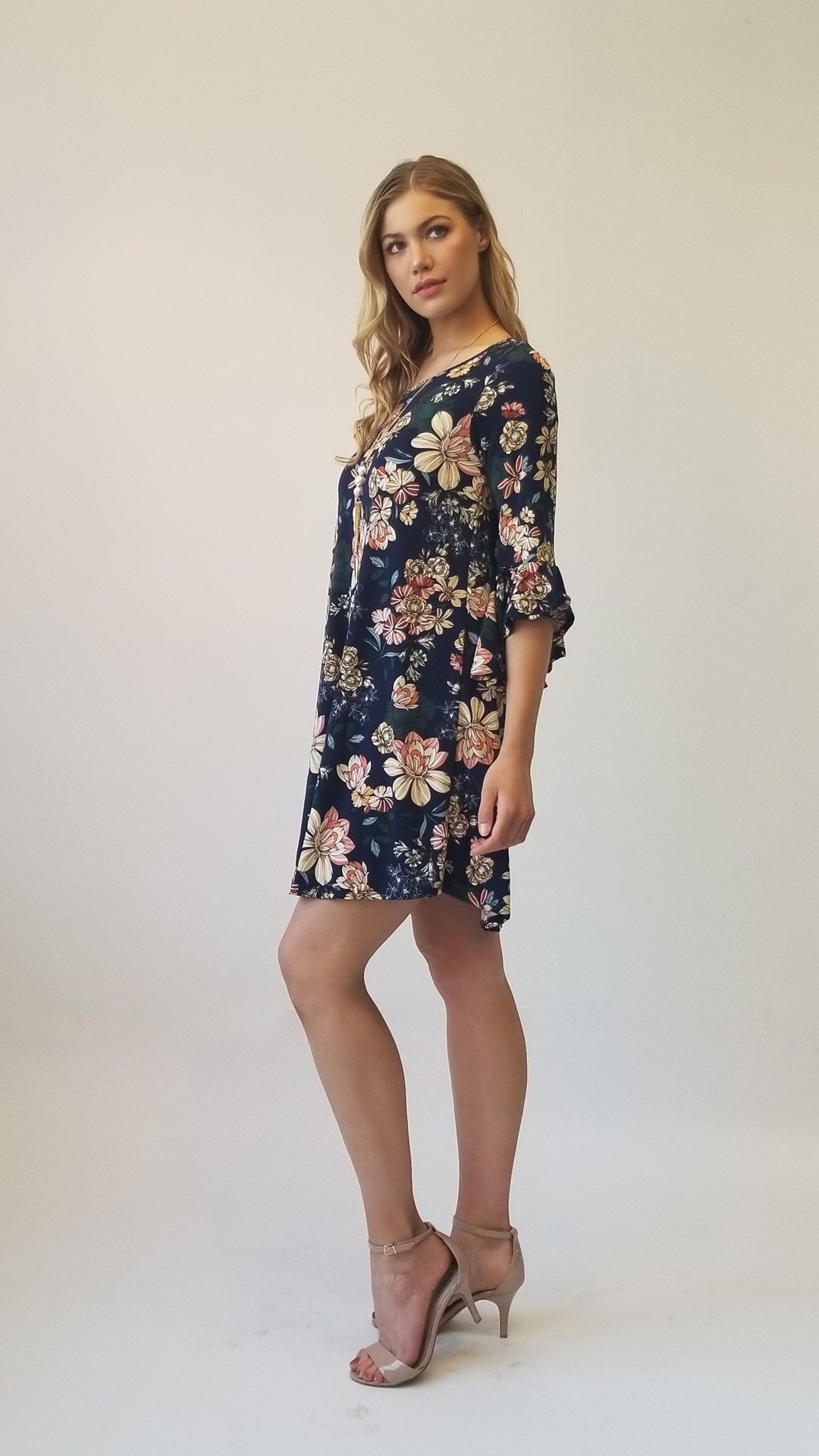 Floral puff print