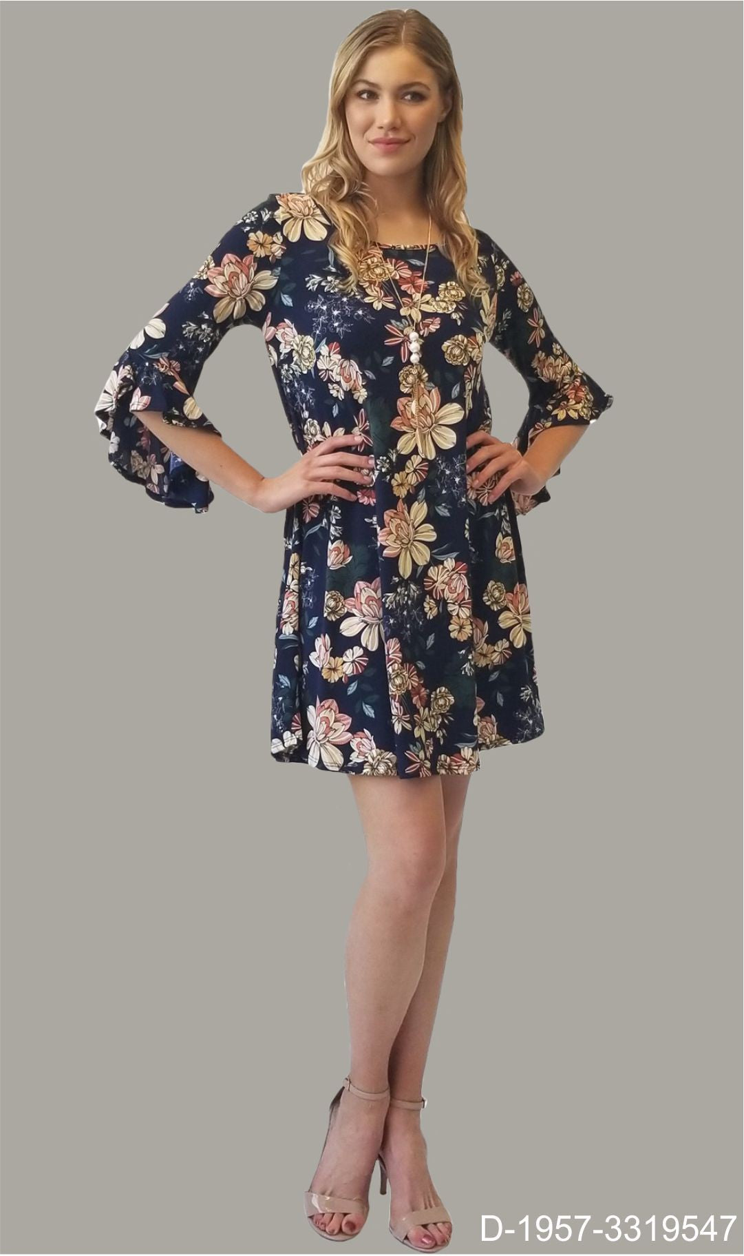 Floral puff print